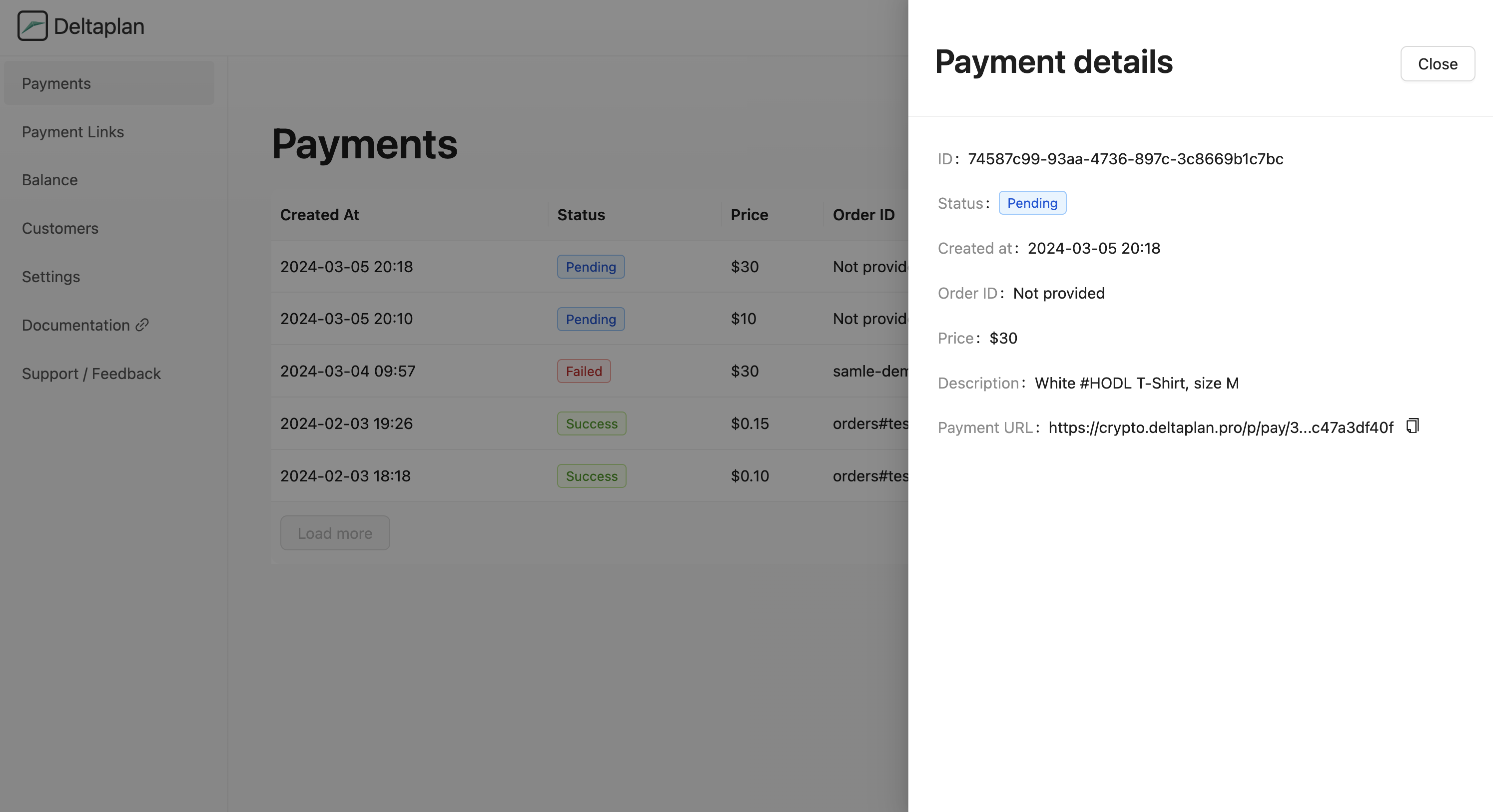 Payment Details